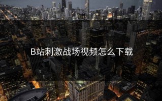 B站刺激战场视频怎么下载