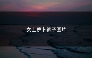 女士萝卜裤子图片