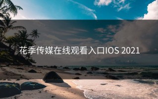 花季传媒在线观看入口IOS 2021