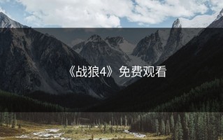 《战狼4》免费观看
