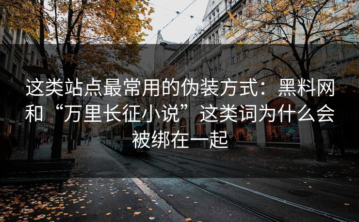 这类站点最常用的伪装方式:黑料网和“万里长征小说”这类词为什么会被绑在一起 这类站点最常用的伪装方式:黑料网和“万里长征小说”这类词为什么会被绑在一起