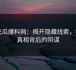 51吃瓜爆料网：揭开隐藏线索，揭露真相背后的阴谋